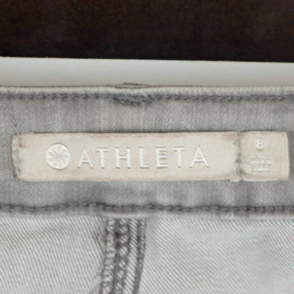 Athleta Sculptek Women's Size 8 Gray Kenai Wash Mid Rise Ankle Skinny Jeans - Picture 7 of 10